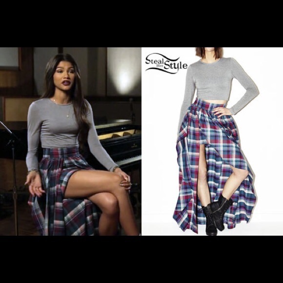 mini skirt with maxi overlay